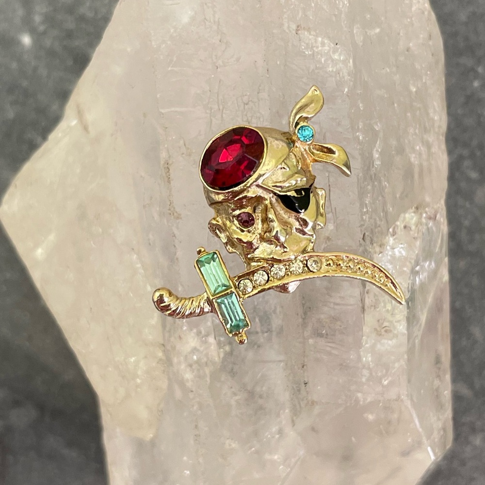 Vintage Coro Pirate Crystal Scatter Pin Brooch - Picture 16 of 16